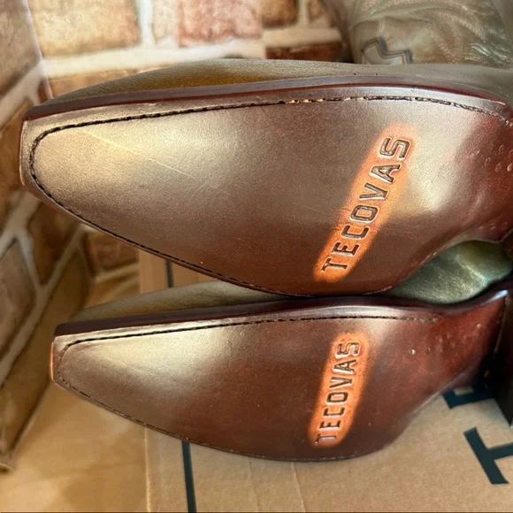 Tecovas Sadie Olive Cowboy Boots 8.5 - Picture 6 of 8